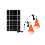 Lumière de camping solaire rechargeable de secours d'intérieur extérieur avec 2 ampoules