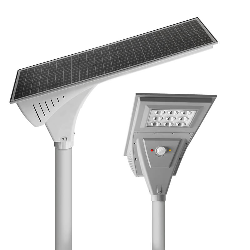 Vodotesna sončna ulična svetilka z integriranim senzorjem gibanja iz aluminija Outddor