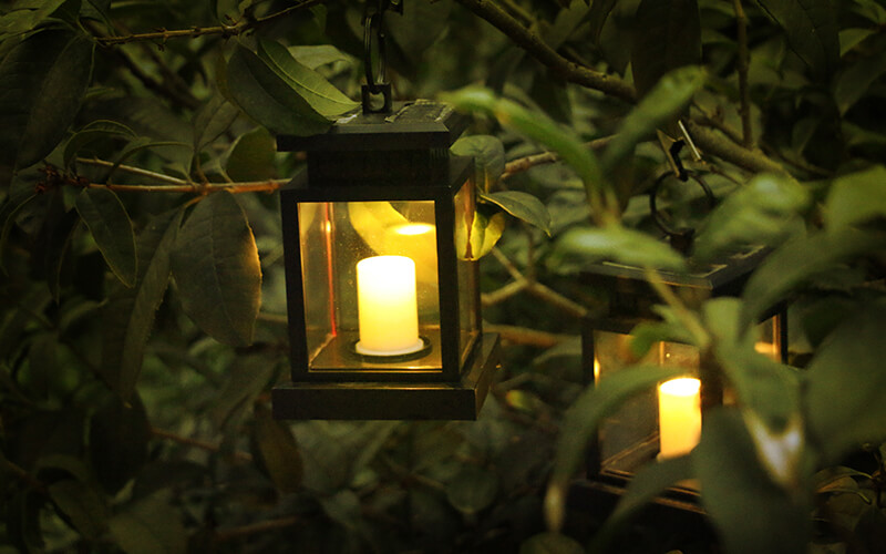 Usb Rechargeable Hanging Outdoor Garden Candle Solar Decorative Lights