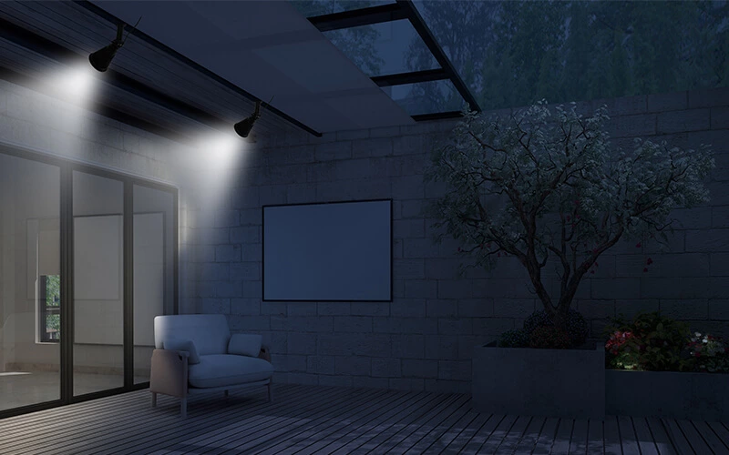 Outdoor Waterproof Wall Or Floor Mounted Dual-Use Gerden Solar Spot Light