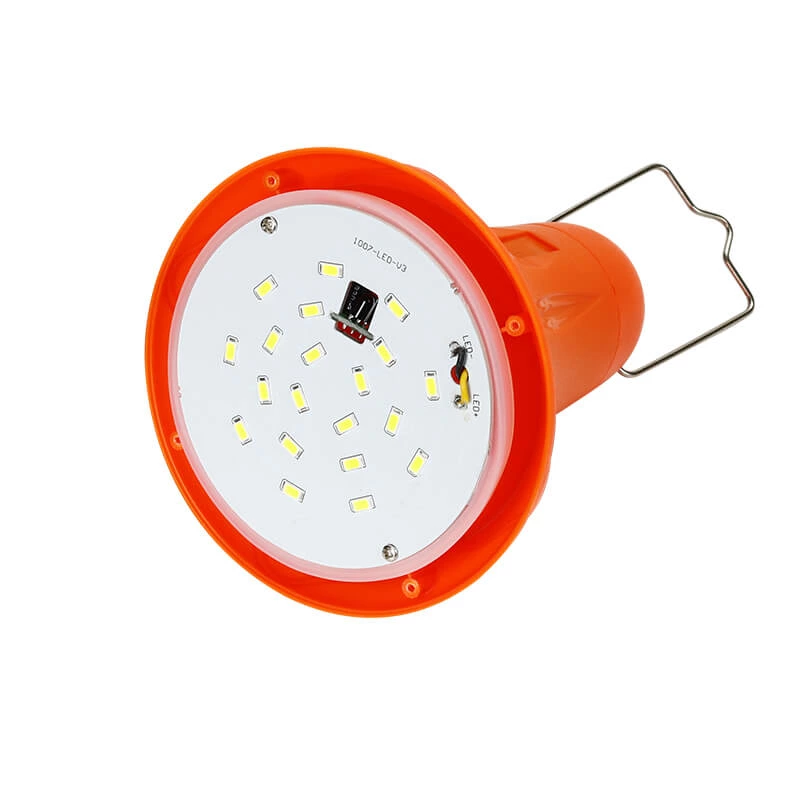 Lumière de camping solaire rechargeable de secours d'intérieur extérieur avec 2 ampoules