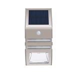 Stainless Steel Solar Powered Motion Sensor Wall Light