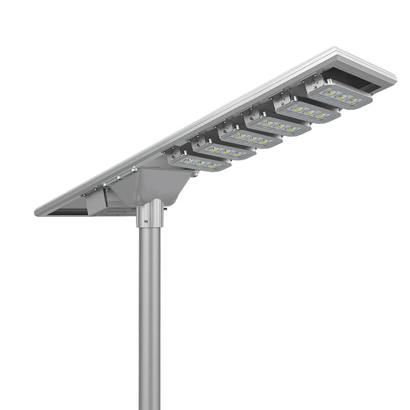 Lampione stradale solare a LED tutto in uno integrato per esterni in alluminio brevettato