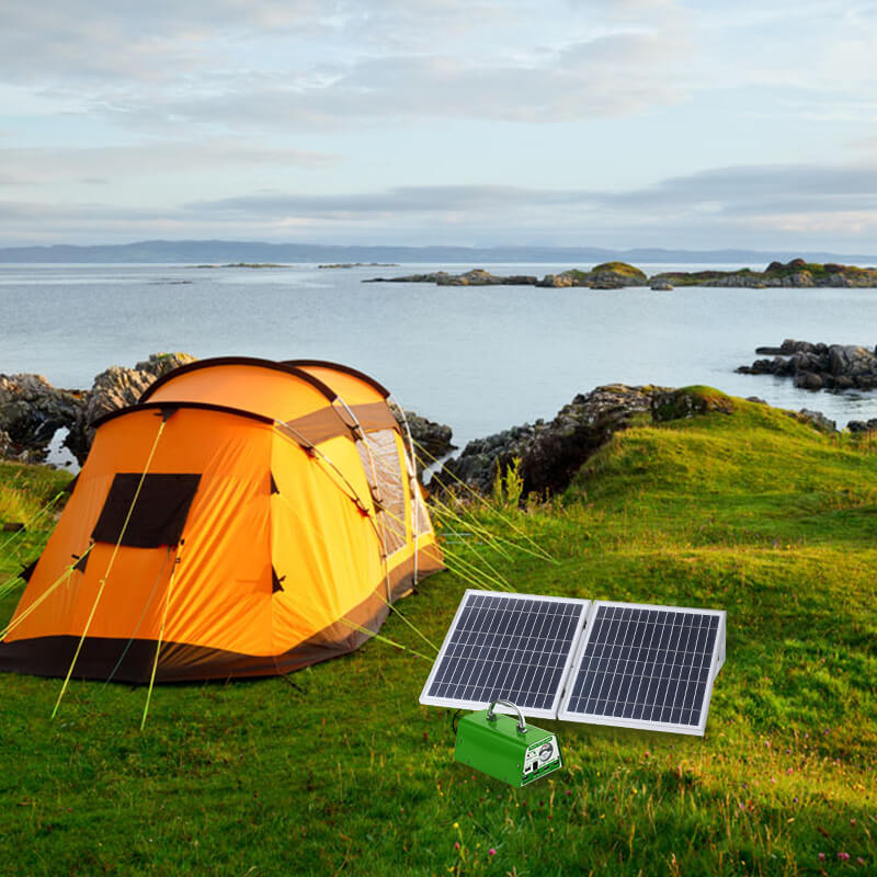 Système d'éclairage solaire de camping extérieur multifonctionnel avec chargeur de téléphone