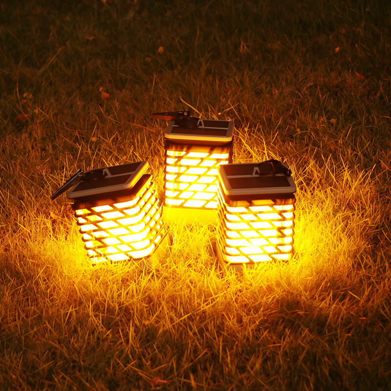 Table Stand Outdoor Waterproof Garden Decoration Led Solar Flame Light