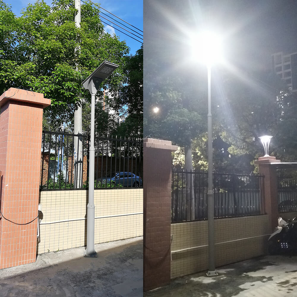 Alüminyum Dış Mekan Suya Dayanıklı Entegre Hareket Sensörü Güneş Enerjili Sokak Lambası