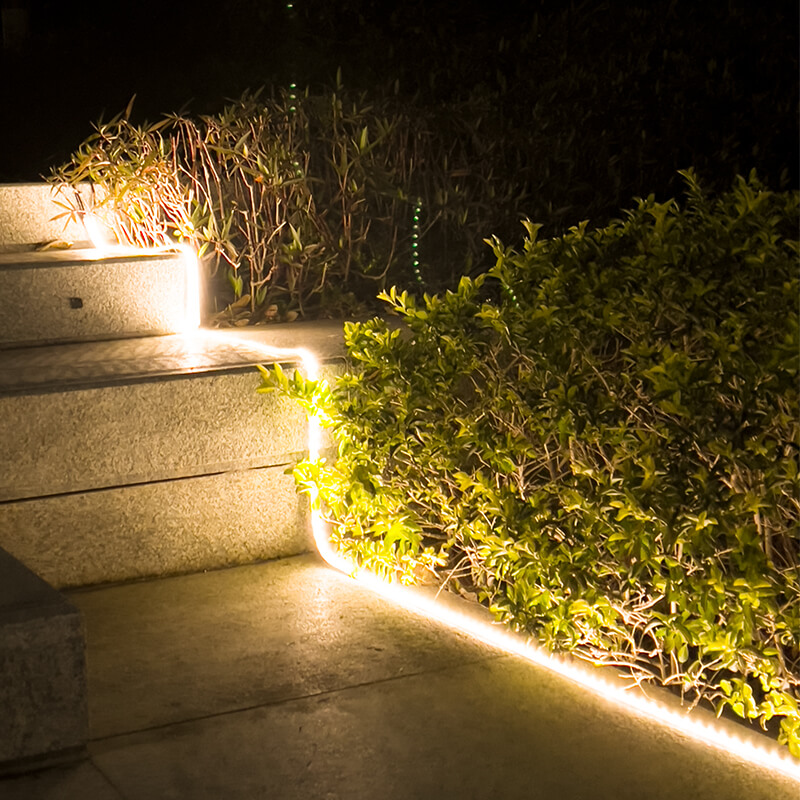 Striscia LED solare flessibile per decorazione da giardino a LED impermeabile per esterni