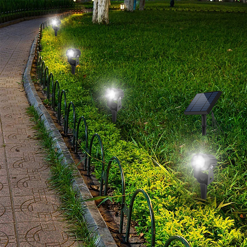 Monocrystalline Led Garden Pathway Outdoor Solar Spotlight With Spike Stand