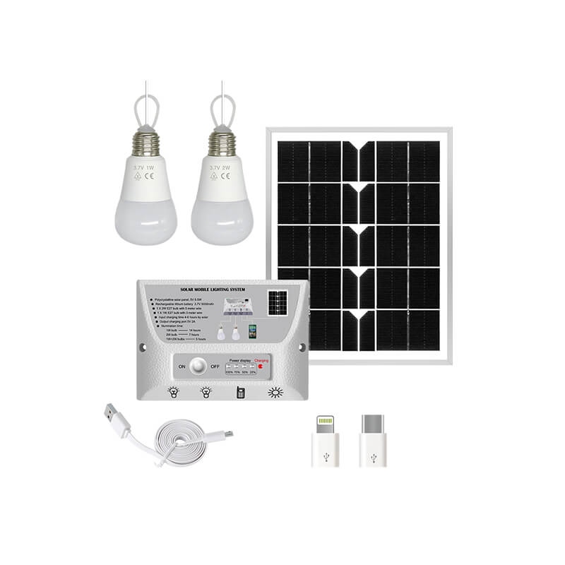 Lampă solară de camping cu energie solară de urgență în aer liber pentru încărcarea telefonului