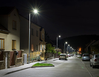 Solar street lights in South America