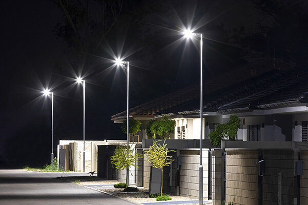 Solar street lights in South America