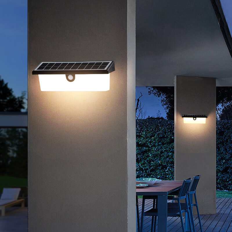 Minimalist Design Solar PIR Motion Sensor Wall Light
