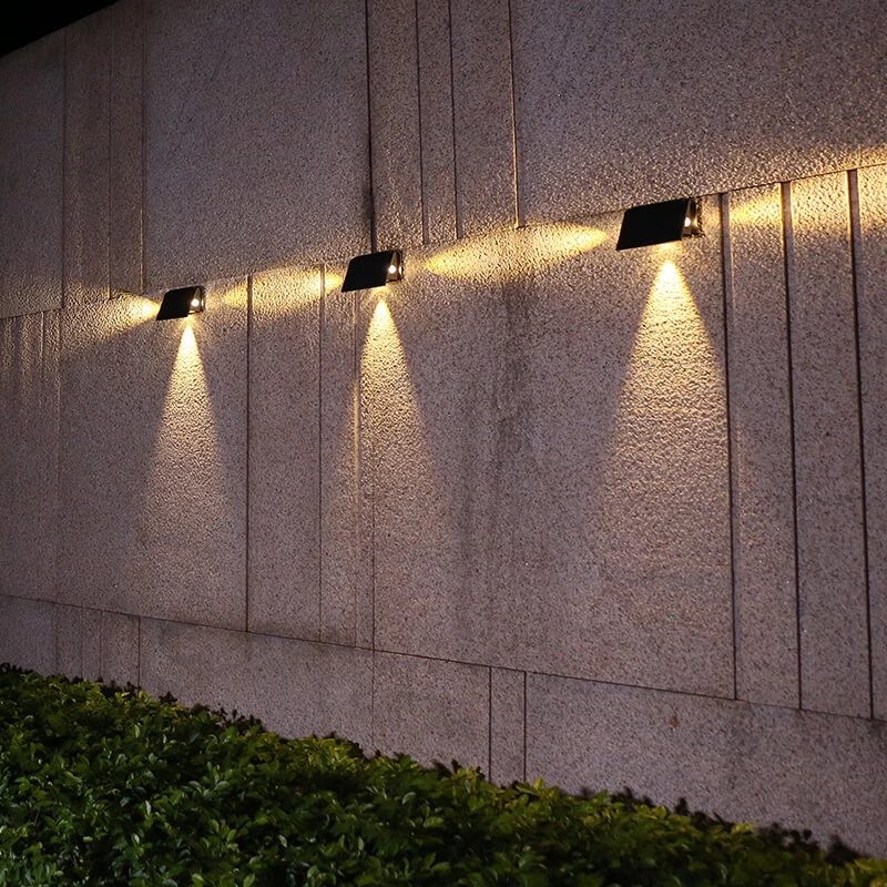 Three-Sided Illumination Solar Wall Light
