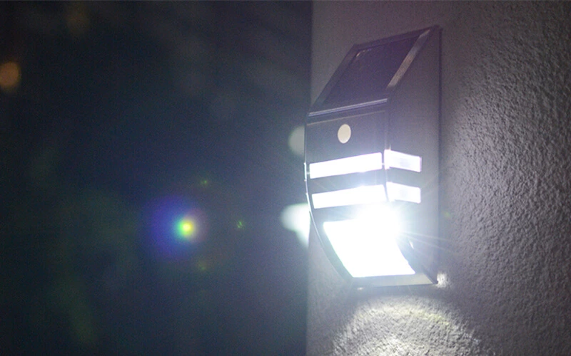 Stainless Steel Solar Powered Motion Sensor Wall Light