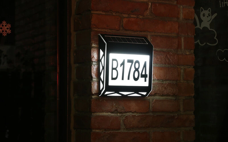 Solar Powered House Number Light