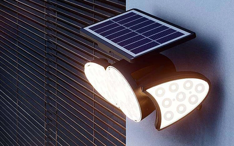 Triple Led Solar Powered Sensor LED Wall Light