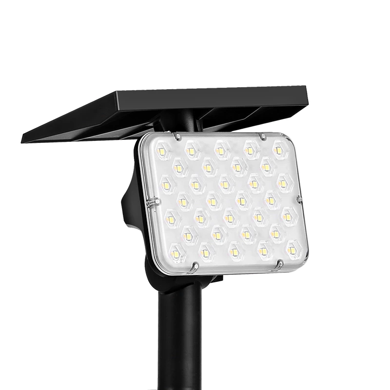 64 LED Outdoor Solar Powered Yard Spotlights with White/Warm Lighting