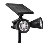 Dual-Head Solar Motion Sensor Lawn Spotlights for Garden and Landscape