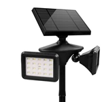 Dual-Head Solar Motion Sensor Lawn Spotlights for Garden and Landscape