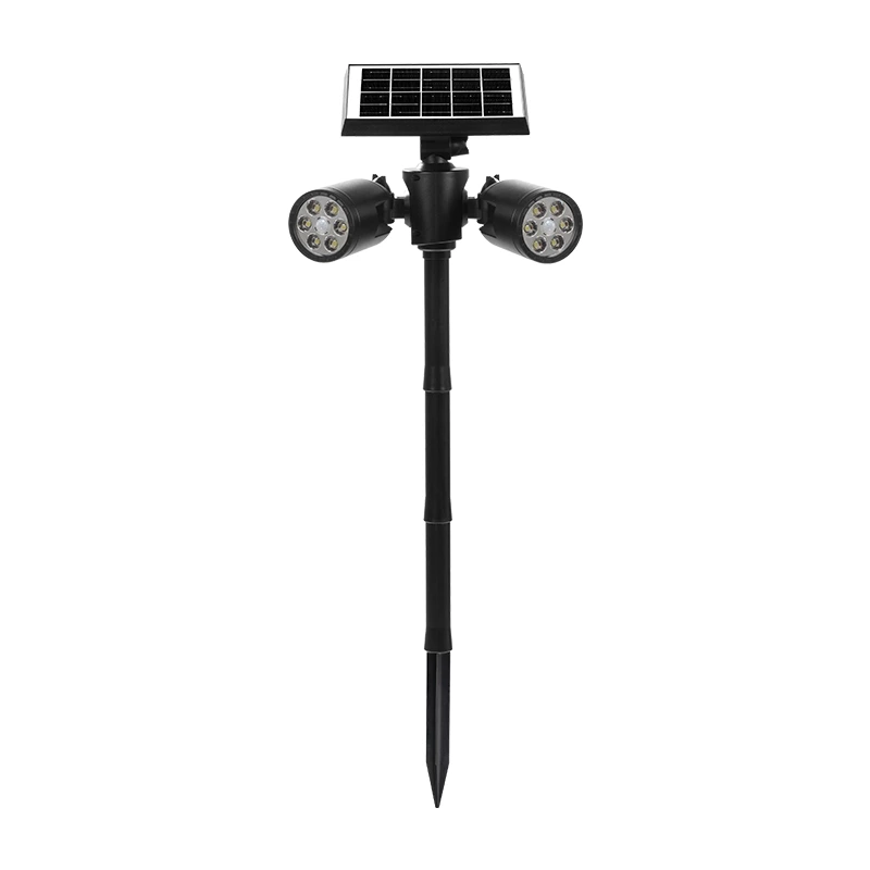 Dual-Head Solar Motion Sensor Lawn Spotlights for Garden and Landscape