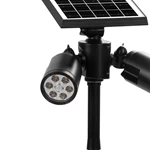 Dual-Head Solar Motion Sensor Lawn Spotlights for Garden and Landscape