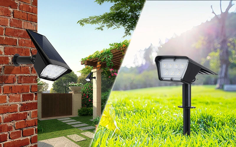 Outdoor Wall Mounted LED Solar House Spotlights for Backyard