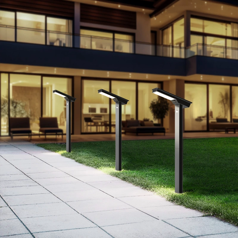 Outdoor Solar Bollard Pathway Lights With Motion Sensor